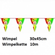 Clown Wimpelkette, 10m, ---XL---LxB-43x30cm