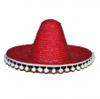 Sombrero aus Stroh mit Stoffverzierung Ø 60cm
