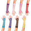 Fingerlose Netzhandschuhe, mittel, 8 Farben
