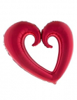 Folienballon Herz Rot ca. 110 cm