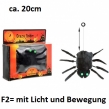 Spinne ca. 20cm, F2= mit Bewegung und Licht