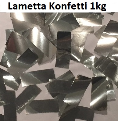 Konfetti metallic langsam fallend 1 kg Pack, silber