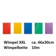 Wimpelkette Eckig, bunt, ca. 10m ---XL---LxB-30x46cm