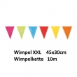 Wimpelkette, Bunt, 10m,---XL---LxB-28x43cm