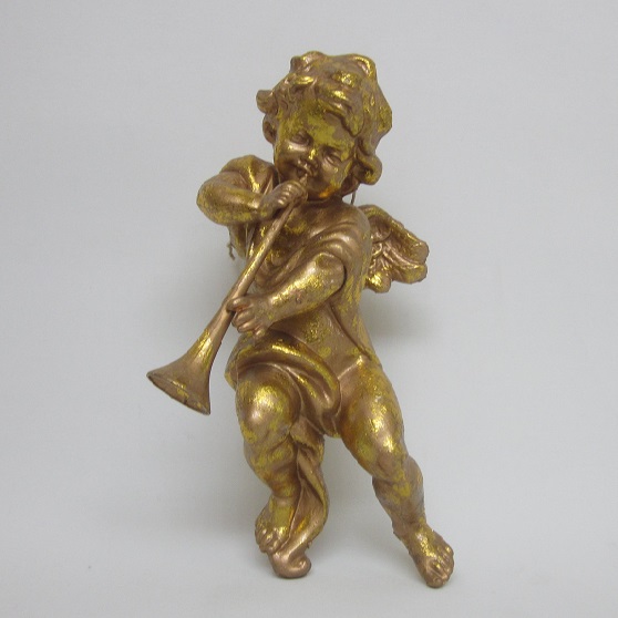 Trompetenengel, gold, zum Hängen, in 2 größen, 27/17cm