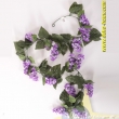 Flieder-Girlande,  in weiß / violett,  ca. 180cm