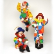 Clown, bunt, biegsam, mit Schlaufe zum Aufhängen ca. 55cm