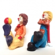 Clown, sitzend,  2er Set, 2-fach sortiert ca. 12cm