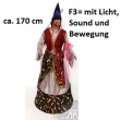 Hexe, ca. 175cm, F3= mit Bewegung,Blinkaugen, Sound,