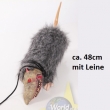 Ratte an der Leine, mit Halsband, ca. 48cm