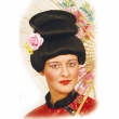 Perücke Asian Lady, schwarz