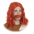 Wikinger Perücke mit Bart, tizian (rot) oder blond