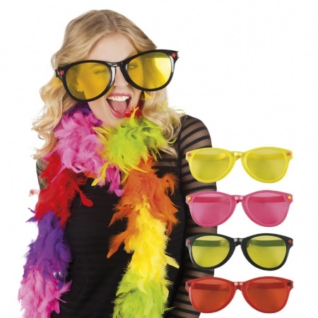 Partybrille Jumbo, 4 Farben, 27x9cm