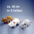 Stofftier Ratten, ca. 18 cm, in 3 Farben