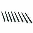 Spitzkerzen gedreht schwarz, ca. 22cm, 8er Pack