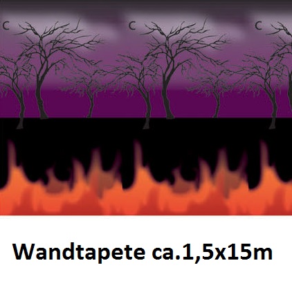 XXL Wandtapete Halloween 15m x 1,2 m