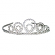 Strass-Diadem, silber aus Metall, Ø 12 cm