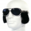 Partybrille "Elvis" in silber mit Koteletten