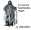Sensenmann stehend, F1= mit rot leuchtenden Augen, ca. 150cm, inkl. Ständer