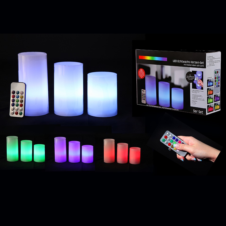 LED Kerzen-Set "Colour"