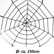 Spinnennetz XXL mit Spinne, in Schwarz, Ø 150cm