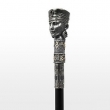 Gehstock schwarz mit Pharaokopf, ca. 90cm