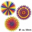 Rosette aus Papier Ø-50cm, 3-fach sortiert