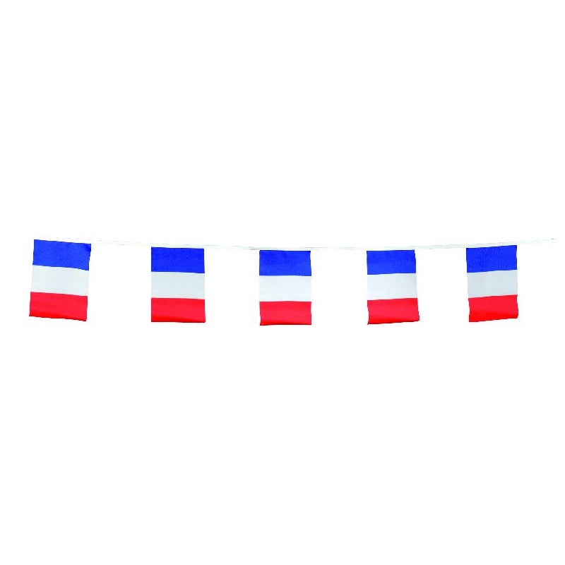 Flaggenkette Frankreich, 5m, ---L---LxB-15x23cm