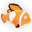 Stofftier Clownfisch XXL, ca. 100x90cm, orange/weiß