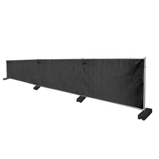 Bauzaunplane schwarz, 1,76 x 10,0m