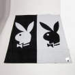 Playboy-Handtuch 150x150cm schwarz-weiss