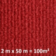 Teppich Rips B1 Rolle, 100m², schwer entfl.  rot
