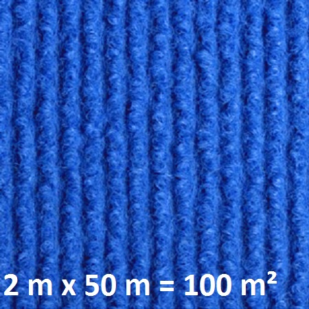 Teppich Rips B1 Rolle, 100m², schwer entfl. hell blau
