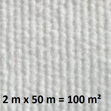 Teppich Rips B1 Rolle, 100m², schwer entfl. weiß