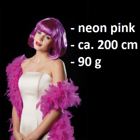 Federboa 200 cm, neonfarben, pink