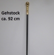 Gehstock mit Knauf, gold, ca. 92 cm