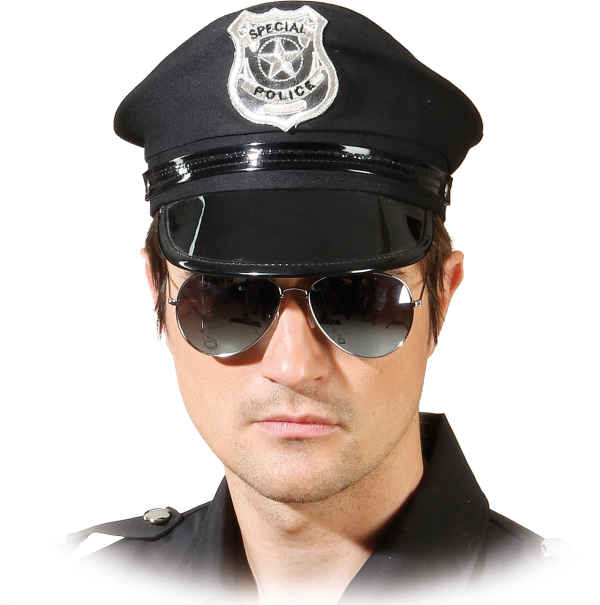 Polizei Brille verspiegelt silber