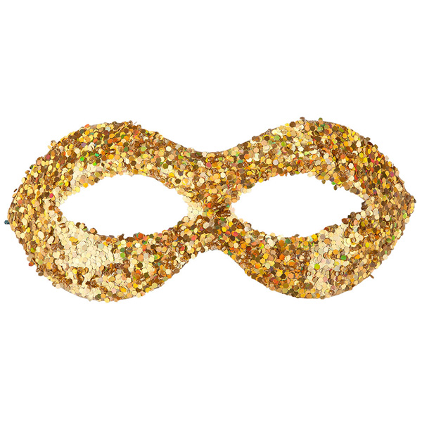 Glitter Augenmaske gold