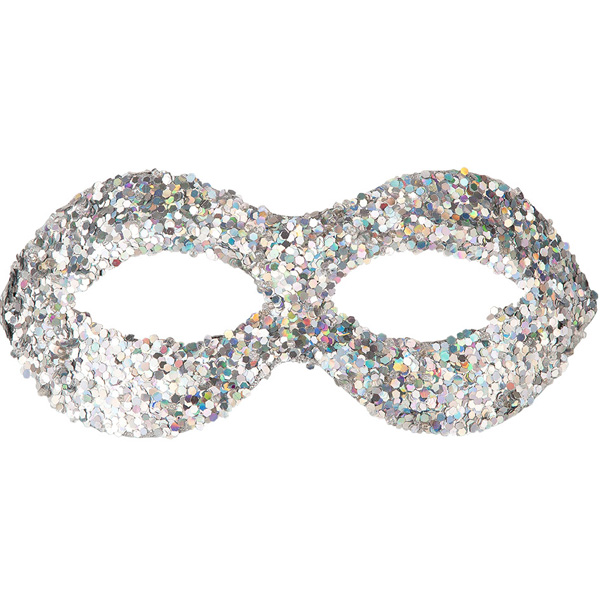 Glitter Augenmaske silber