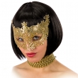 Venezianische Augenmaske, Glitzer, gold