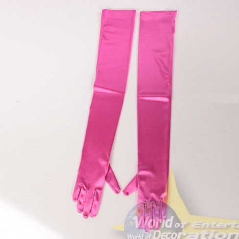 Satinhandschuhe 40 cm, pink