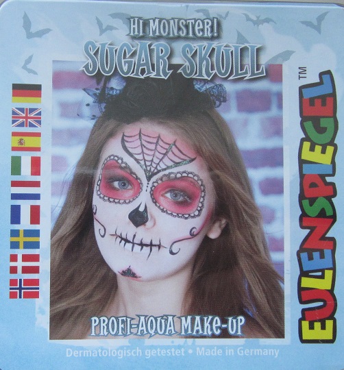 Motiv-Set Halloween, Sugar Skull, 4 Farben Mix