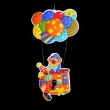 Wandbild Clown 2tlg, Luftballons, ca. 100cm