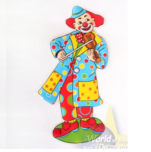 Riesen Wandbild Clown, ca. 100cm, Geige