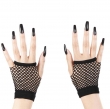 Fingerlose Netzhandschuhe, schwarz