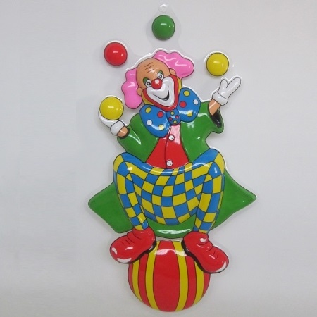 Wandbild Clown, ca. 60 cm Jongleur