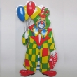 Wandbild Clown, ca. 60 cm mit Luftballons