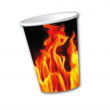 Papp Becher Feuer Motiv, 0,2 lt, 10er Pack