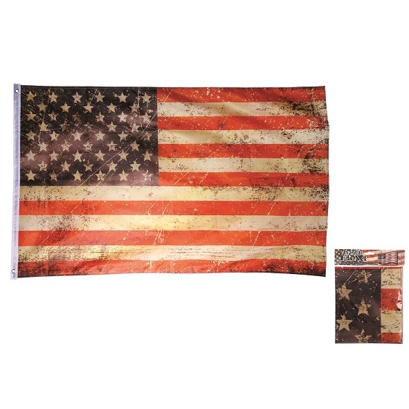 USA Flagge mit Metallösen, Vintage Look, ca. 150x90cm,