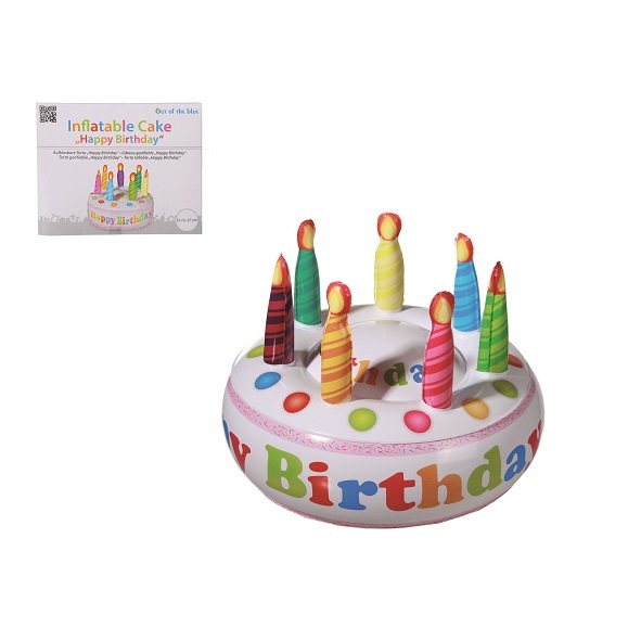 Aufblasbare Torte, Happy Birthday, Ø- ca. 27cm,
